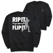 Baseball Crewneck Sweatshirt - Rip It Flip It (Back Design)