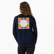 Volleyball Crewneck Sweatshirt - Bump, Set, Spike (Back Design)