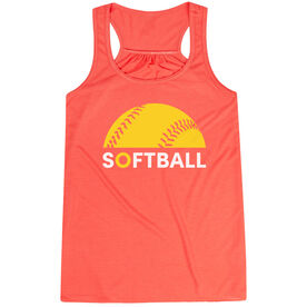 Softball Flowy Racerback Tank Top - Modern Softball