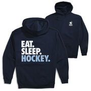 Hockey Hooded Sweatshirt - Eat. Sleep. Hockey (Back Design)