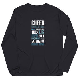 Cheerleading Long Sleeve Performance Tee - Cheerleading Words