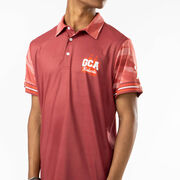 Custom Team Short Sleeve Polo Shirt - Football Pattern Color Block
