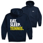 Tennis Hooded Sweatshirt - Eat. Sleep. Tennis. (Back Design)