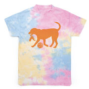Basketball Short Sleeve T-Shirt - Basketball Dog Tie Dye
