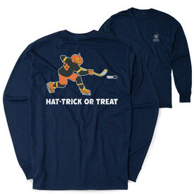 Hockey Tshirt Long Sleeve - Hat-Trick or Treat (Back Design)