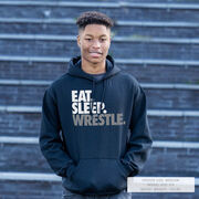 Wrestling Hooded Sweatshirt - Eat Sleep Wrestle (Stack)