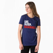 Baseball Women's Everyday Tee - Eat. Sleep. Baseball.