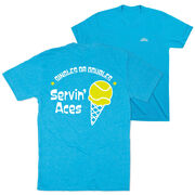 Tennis Short Sleeve T-Shirt - Servin' Aces (Back Design)