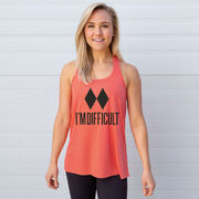 Skiing & Snowboarding Flowy Racerback Tank Top - I'm Difficult