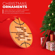 Basketball Round Ceramic Ornament - Jingle All the Way