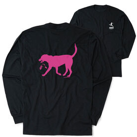Soccer Tshirt Long Sleeve - Sasha the Soccer Dog (Back Design)