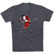 Skiing Short Sleeve T-Shirt - Freestyle Santa