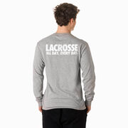 Lacrosse Tshirt Long Sleeve - All Day Every Day (Back Design)
