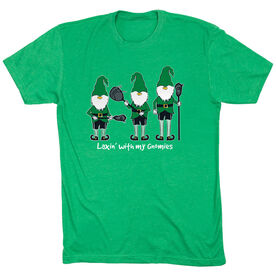 Guys Lacrosse  Short Sleeve T-Shirt - Laxin' With My Gnomies