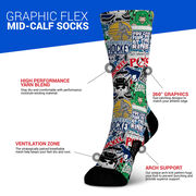 Hockey Graphic Flex Mid-Calf Socks - Hockey Life
