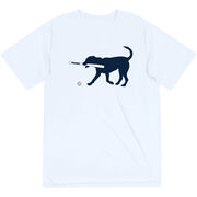 Baseball Short Sleeve Performance Tee - Navy Baseball Dog