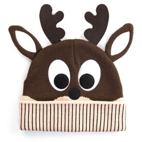 Happy Hatter Reindeer Knit Beanie Hat