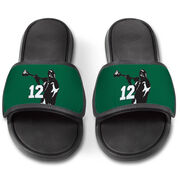 Guys Lacrosse Repwell&reg; Slide Sandals - Lax Jumpshot with Number