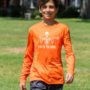Guys Lacrosse Long Sleeve Performance Tee - Bad To The Bone