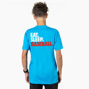 Baseball Short Sleeve T-Shirt - Eat. Sleep. Baseball. (Back Design)