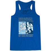 Hockey Flowy Racerback Tank Top - Survival of the Fittest