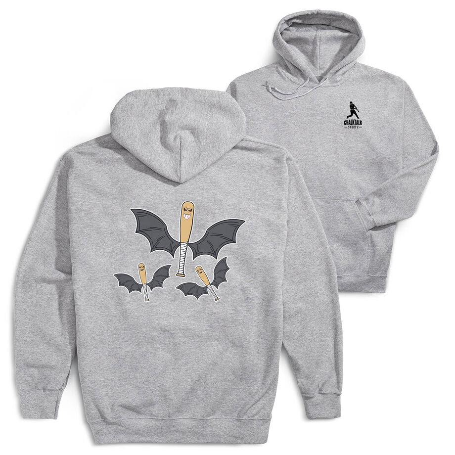 Baseball Hooded Sweatshirt - It's Bats (Back Design)