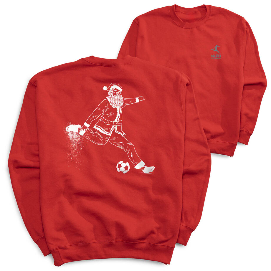Soccer Crewneck Sweatshirt - Santa Player (Back Design)