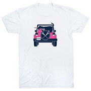 Girls Lacrosse Short Sleeve T-Shirt - Lax Cruiser [Youth Medium/White] - SS
