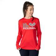 Pickleball Long Sleeve Performance Tee - Eat. Sleep. Pickleball