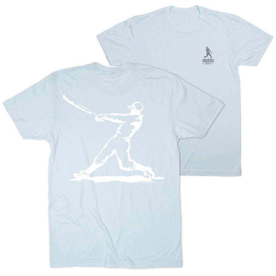 Baseball Short Sleeve T-Shirt - Baseball Player (Back Design)