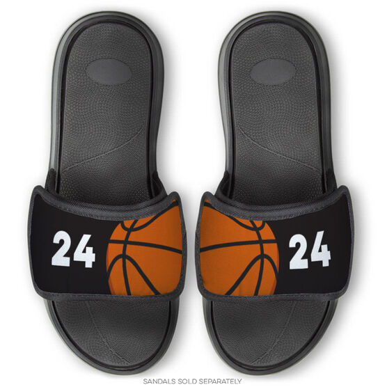 Basketball Repwell Sandal Straps Ball And Number Reflected