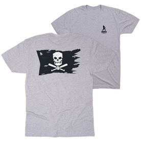 Baseball Short Sleeve T-Shirt - Baseball Pirate Flag (Back Design)