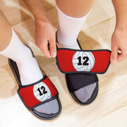 Volleyball Repwell&reg; Slide Sandals - Volleyball with Number