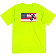 Guys Lacrosse Short Sleeve Performance Tee - Patriotic Lacrosse