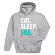 Skiing Hooded Sweatshirt - Eat Sleep Ski