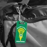 Guys Lacrosse Bag/Luggage Tag - Custom Number Stick Head