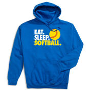 Softball Hooded Sweatshirt - Eat. Sleep. Softball.