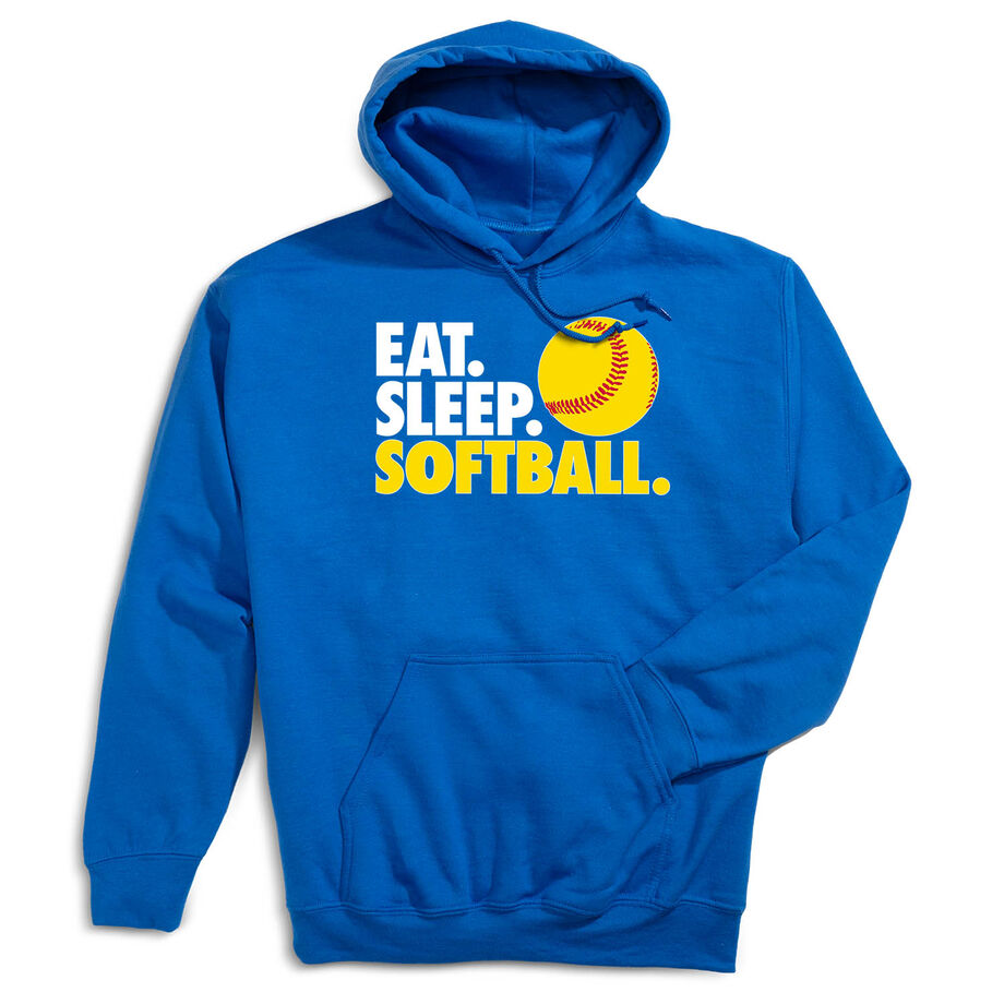 Softball Hooded Sweatshirt - Eat. Sleep. Softball.