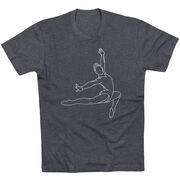 Gymnastics Short Sleeve T-Shirt - Gymnast Sketch