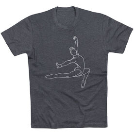 Gymnastics Short Sleeve T-Shirt - Gymnast Sketch