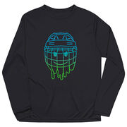 Hockey Long Sleeve Performance Tee - Have An Ice Day Smiley