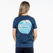 Volleyball Short Sleeve T-Shirt - Serve's Up (Back Design)