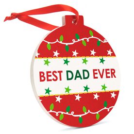 Round Ceramic Ornament - Best Dad Ever