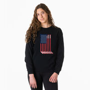 Hockey Tshirt Long Sleeve - American Flag