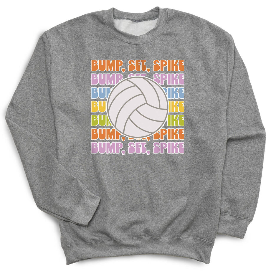 Volleyball Crewneck Sweatshirt - Bump, Set, Spike