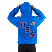 Hockey Hooded Sweatshirt - USA Gold (Back Design)