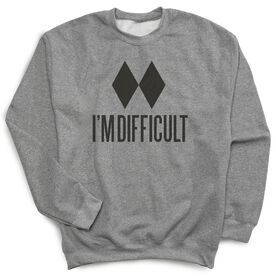 Skiing Crewneck Sweatshirt - I'm Difficult