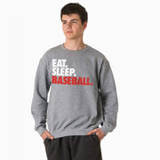 Baseball Crewneck Sweatshirt - Eat Sleep Baseball Bold