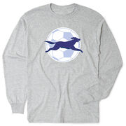 Soccer Tshirt Long Sleeve - Kicks The Soccer Dog