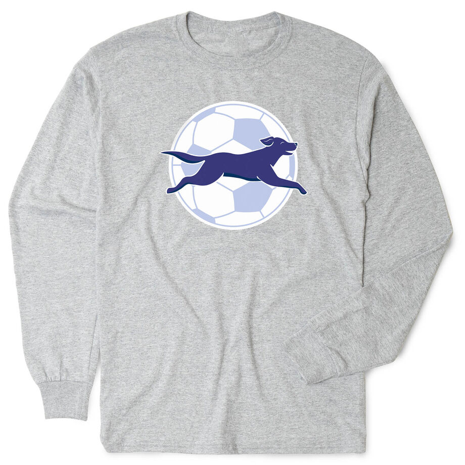 Soccer Tshirt Long Sleeve - Kicks The Soccer Dog
